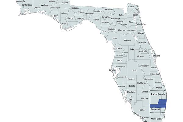 county map of florida